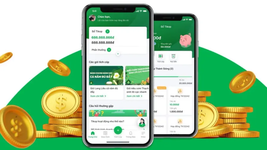 Tikop app interface on mobile phone
