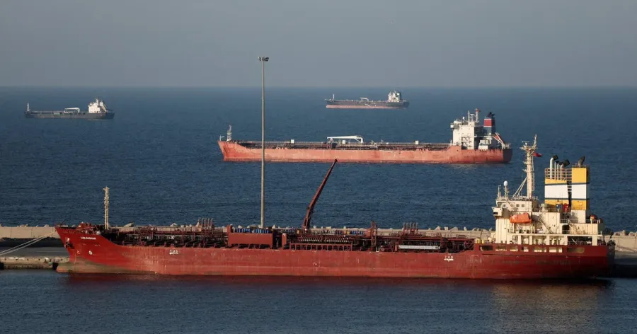 Oil tankers at the Strait of Hormuz