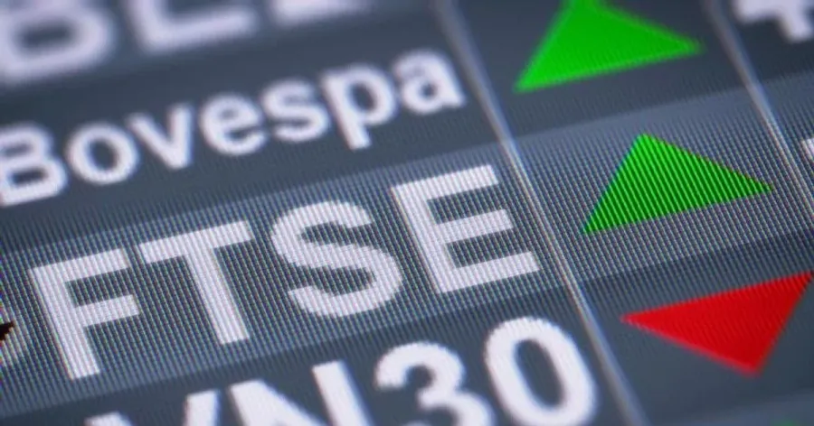 FTSE index on electronic trading board