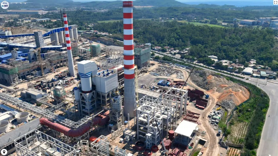Hoa Phat Dung Quat steel complex aerial view