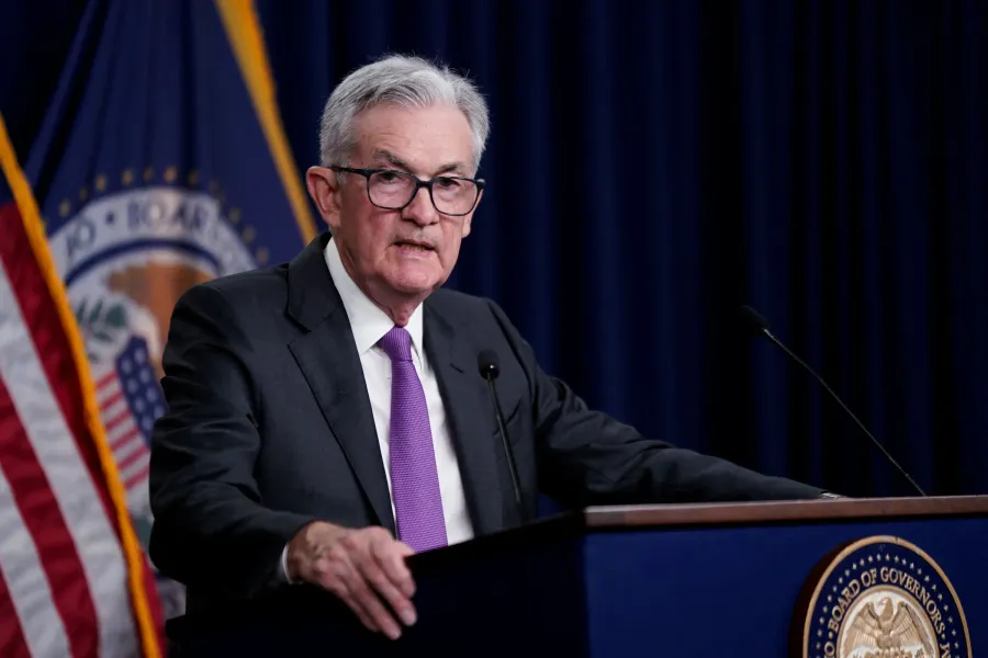Fed Chair Jerome Powell at a press conference