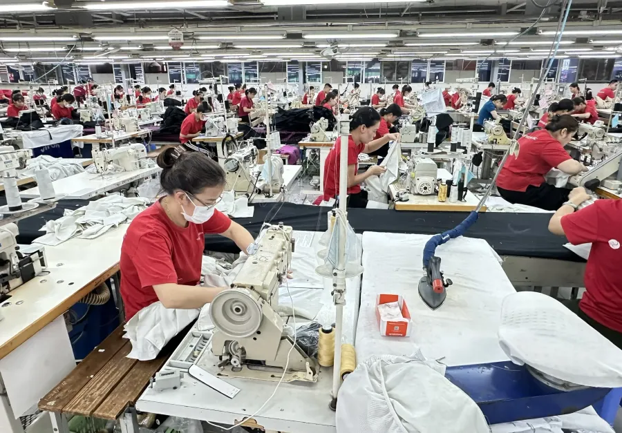 Vietnamese garment factory — MSH and TCM carry different sensitivity levels to the tariff structure
