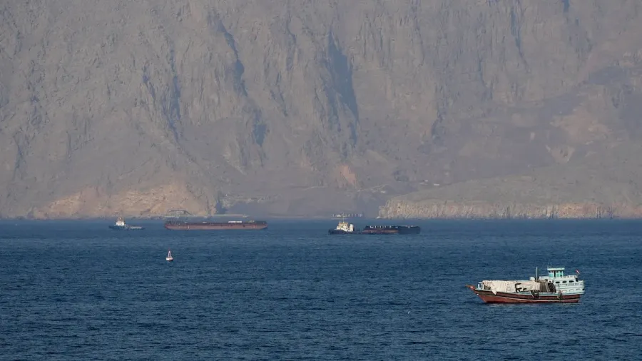 The Strait of Hormuz, the narrow waterway connecting the Persian Gulf to the Indian Ocean