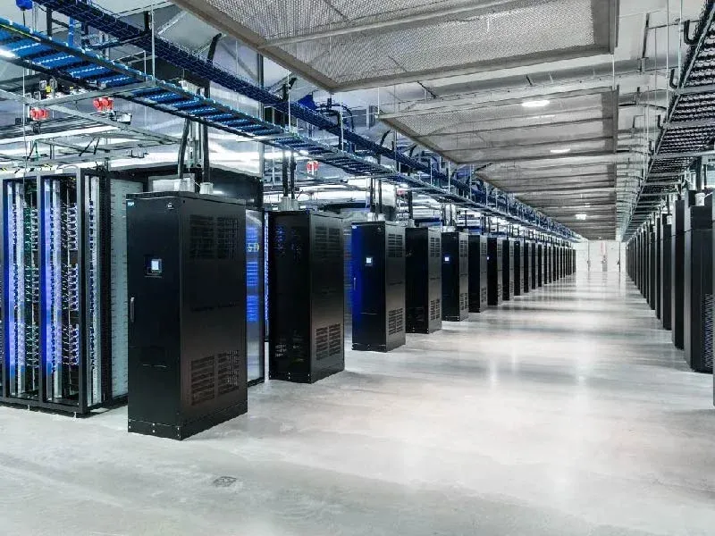 Modern data center interior