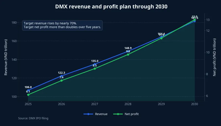 DMX growth plan through 2030
