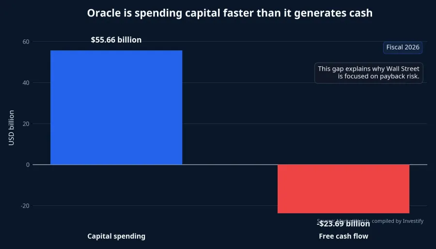 Capital spending and free cash flow chart