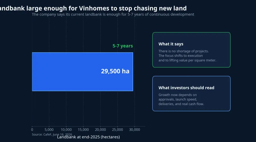 Chart of Vinhomes' current landbank