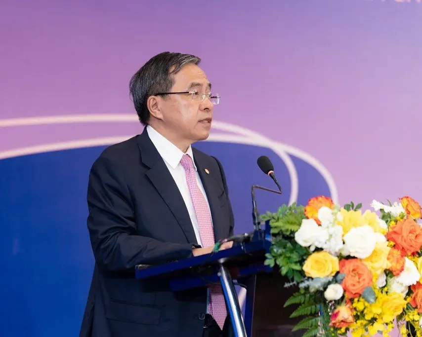Pham Thieu Hoa at a Vinhomes event