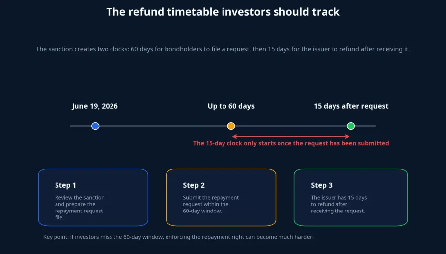 The refund timetable investors should track