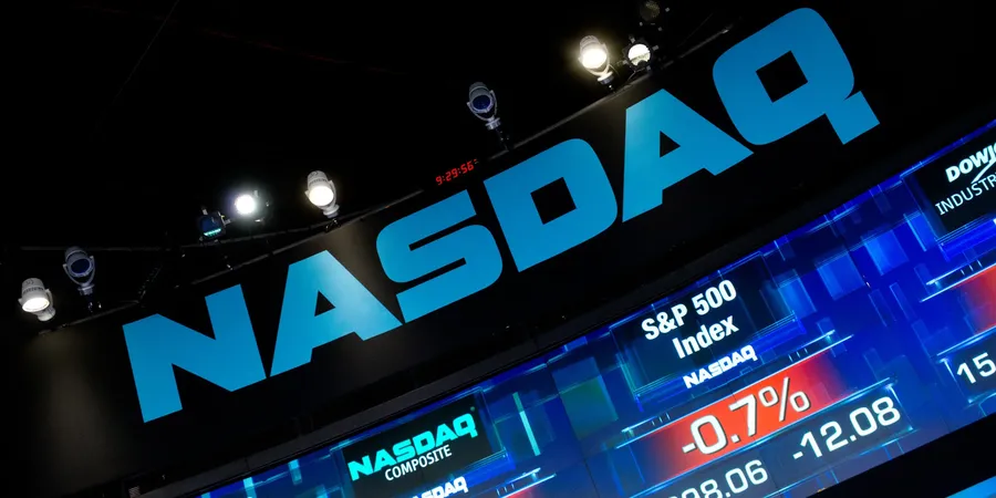 Nasdaq market screens
