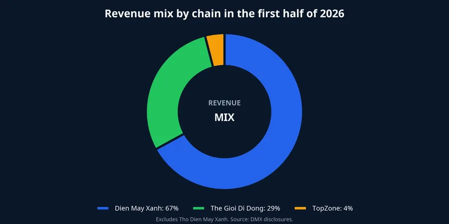 DMX revenue mix by chain