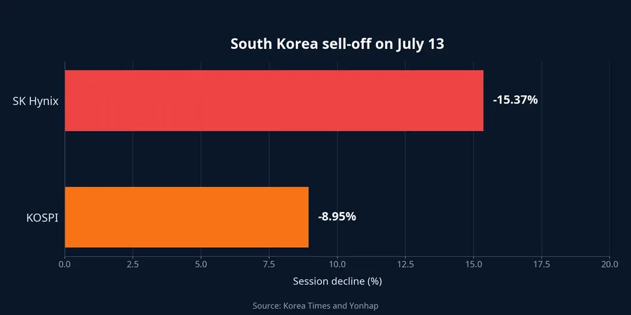 SK Hynix and KOSPI declines on July 13