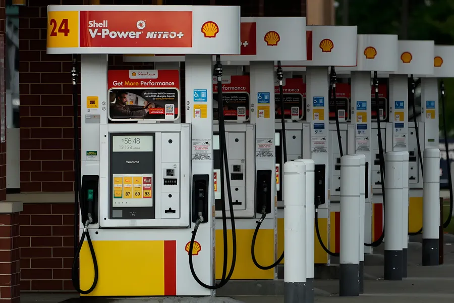 US gasoline pumps