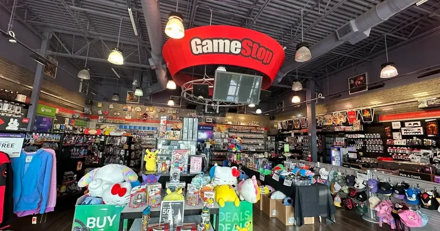 GameStop interior with collectibles
