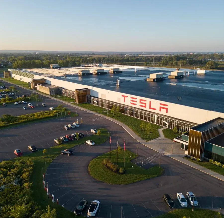 A Tesla factory as the company continues to expand manufacturing capacity