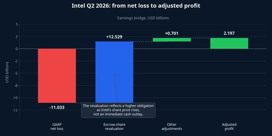 Bridge from GAAP net loss to adjusted profit