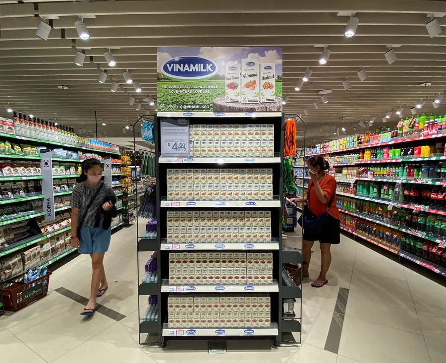 Vinamilk products at a retail outlet