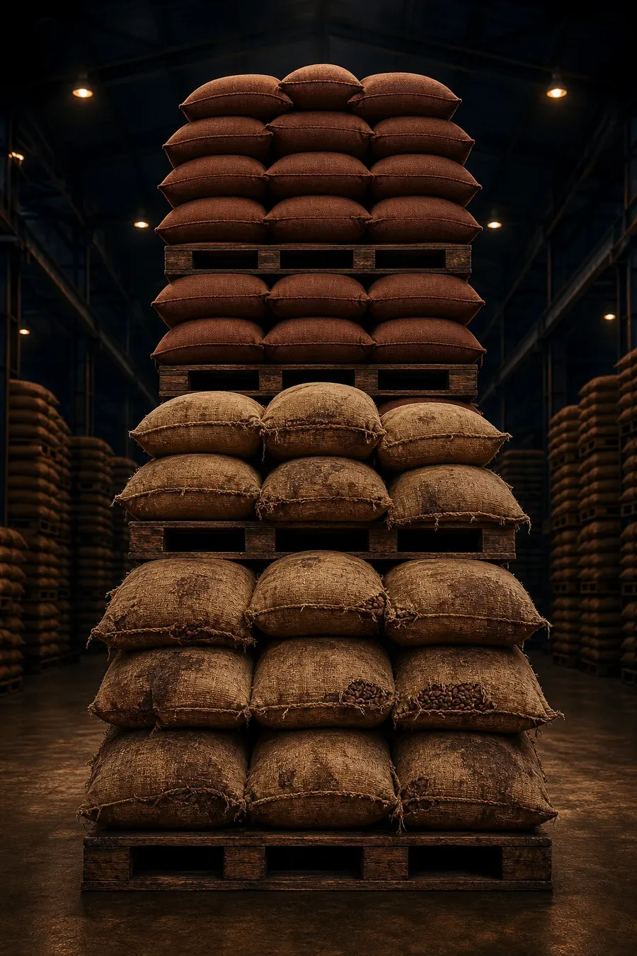 Cocoa inventory represents purchases made at different points in time