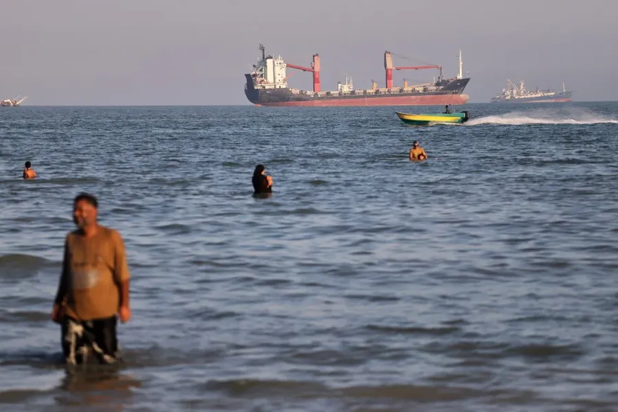 Commercial vessels off Hormuz