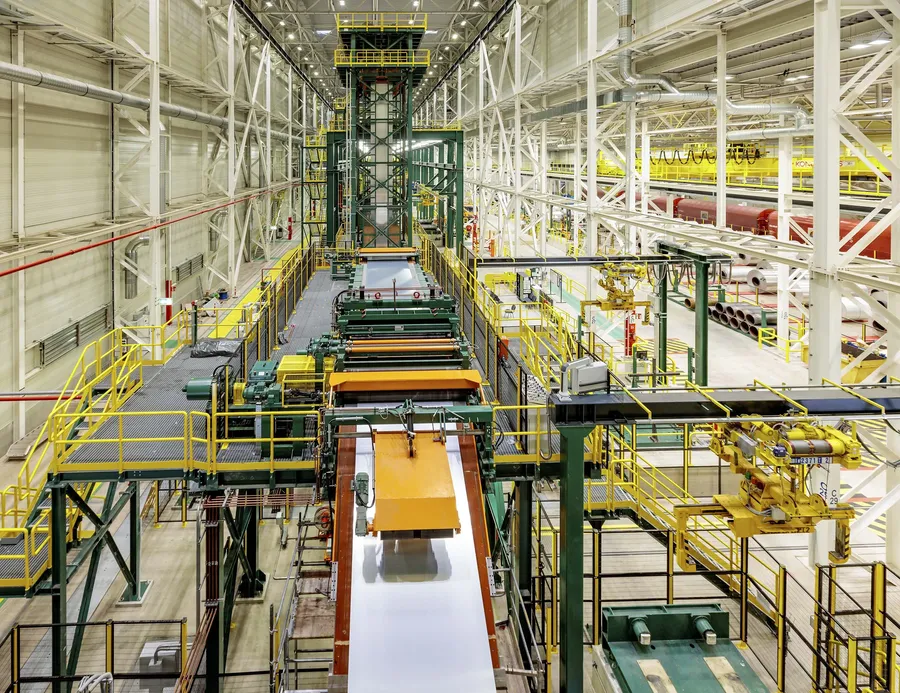 Aluminum processing line for automotive production