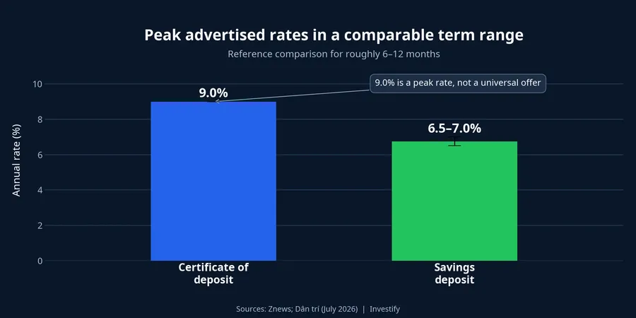 Reference comparison of annual rates