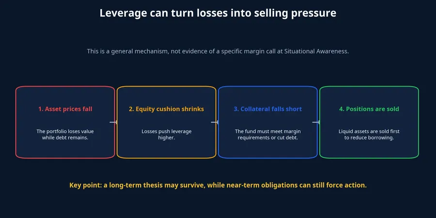 How leverage creates selling pressure
