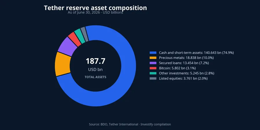 Tether reserve asset composition