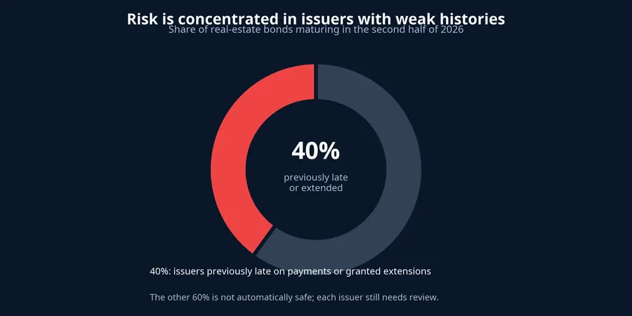 Share of issuers with a weak payment history