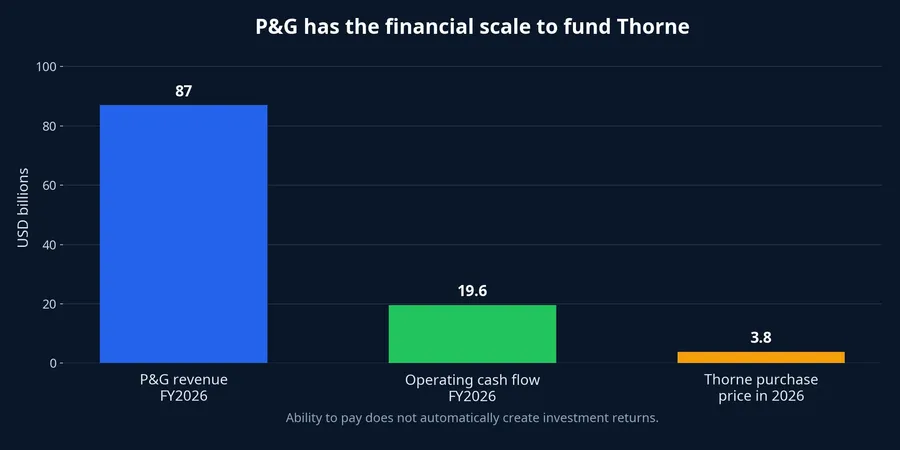 P&G's financial scale and the Thorne purchase price