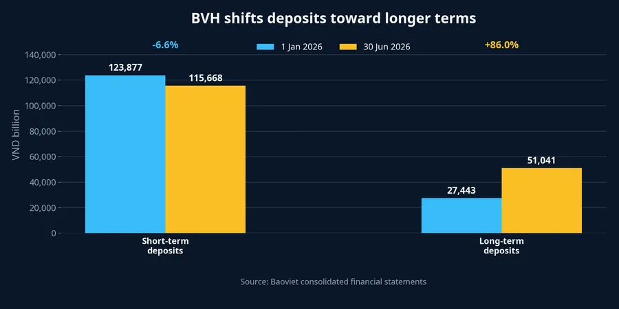 BVH short-term and long-term deposits at the start of the year and end of June