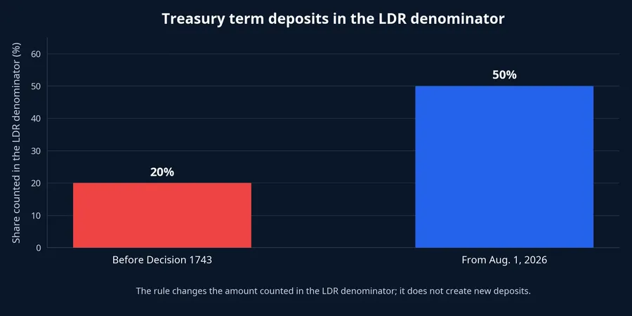 State Treasury term deposits included in the LDR denominator