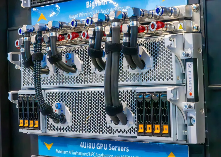 Supermicro liquid-cooled server system