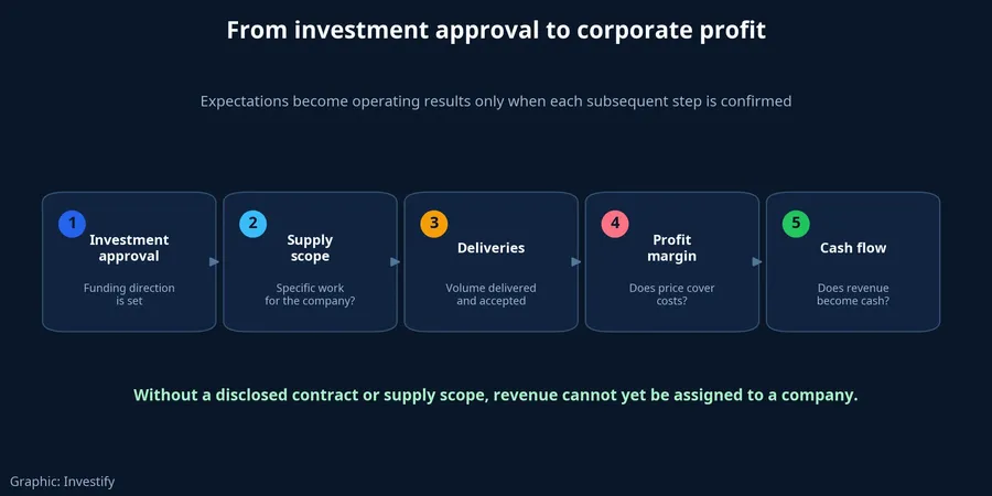 The confirmation chain from project to cash flow