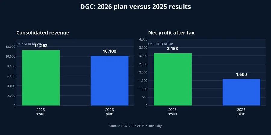 DGC's 2025 results compared with its 2026 plan