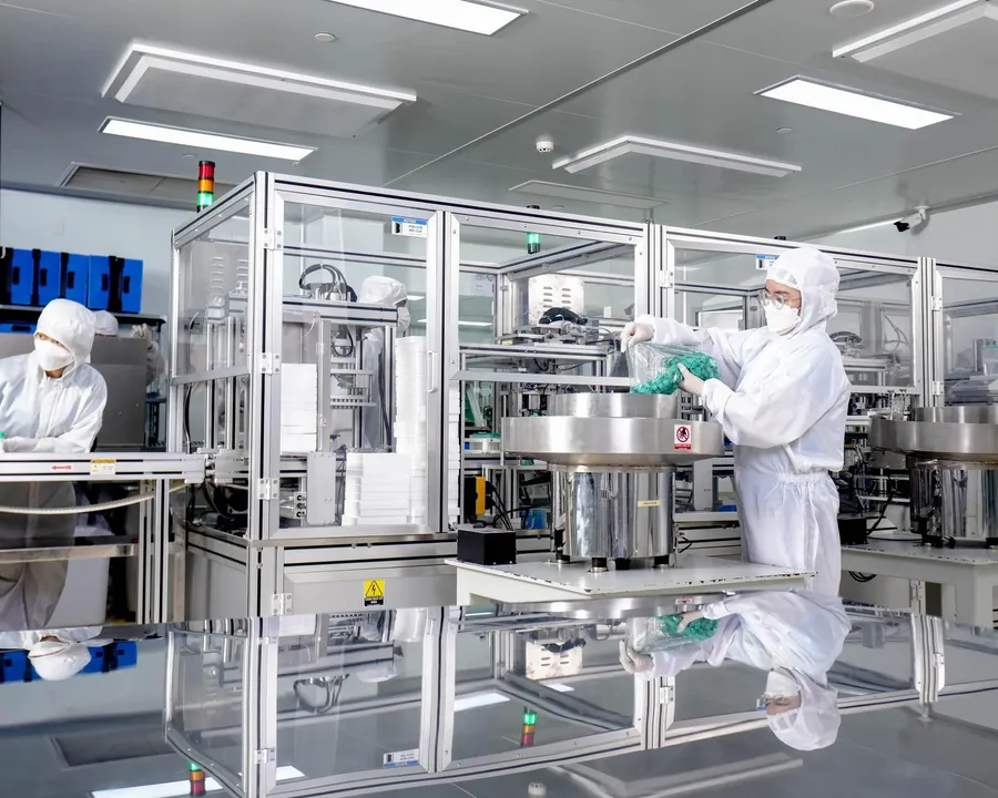 Production line at a pharmaceutical plant in Vietnam
