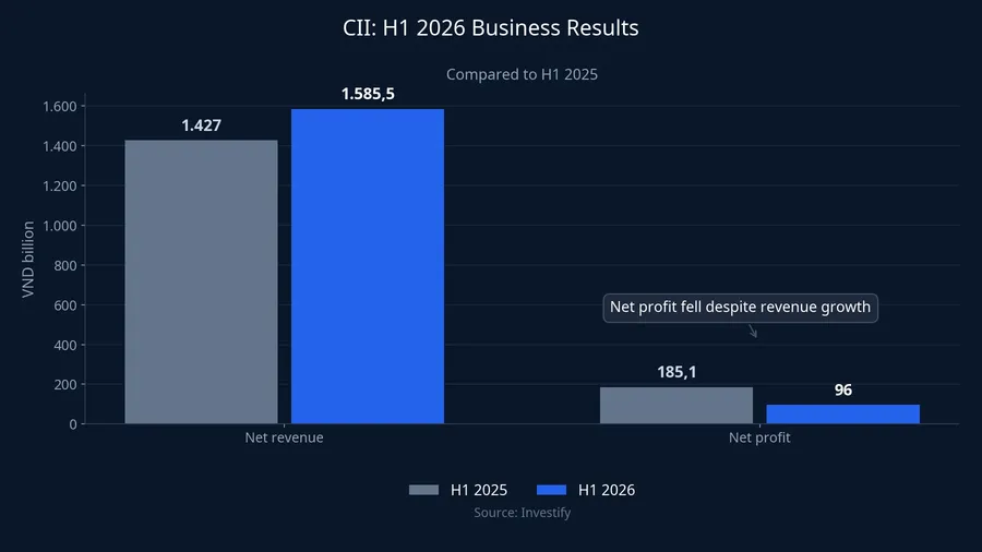 CII: H1 2026 business results versus the same period last year