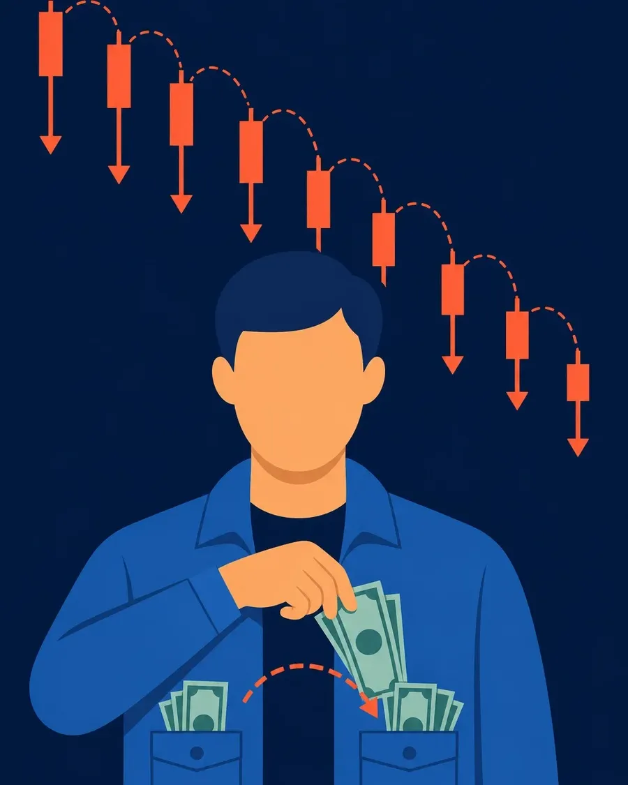 Illustration of cash dividends shifting value from share price to cash