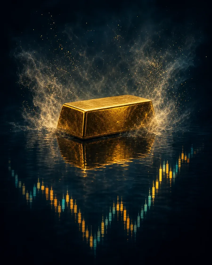 Illustration of the vanished gold price cushion