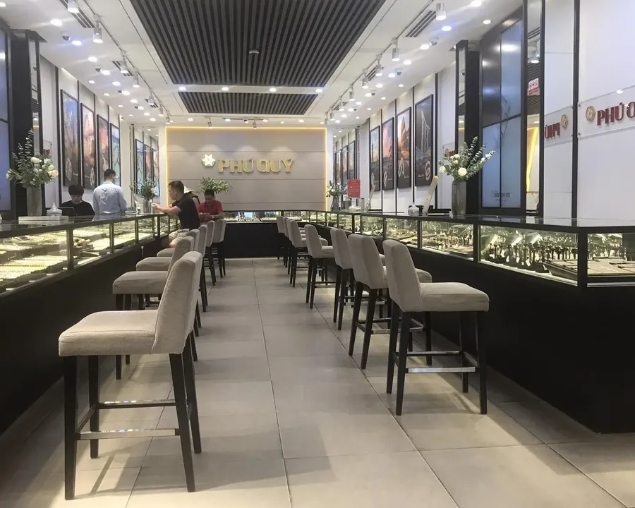 A gold shop in Vietnam