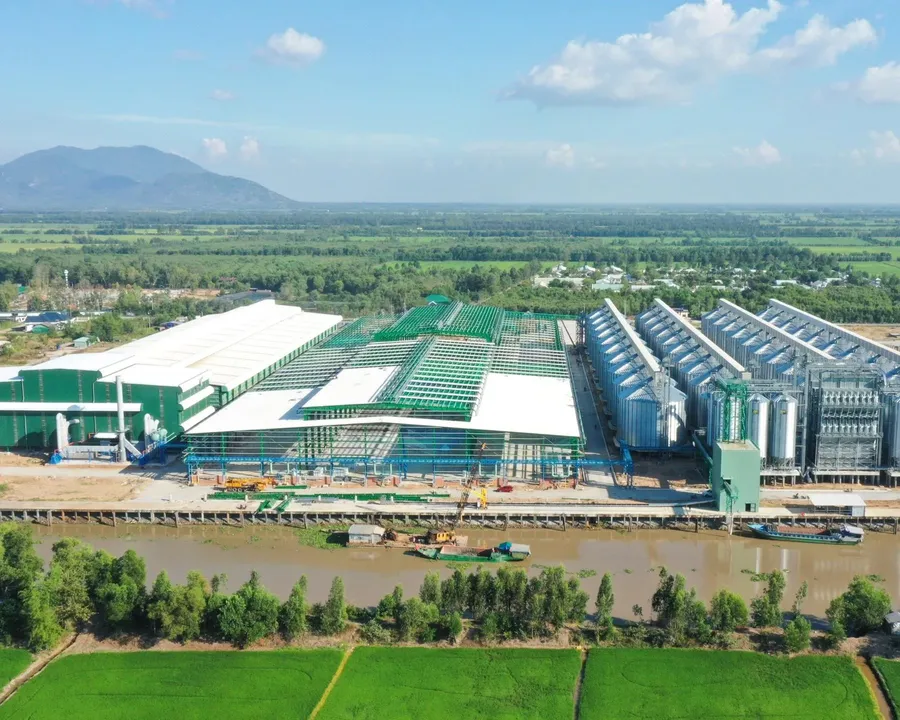 Rice mill and warehouse in the Mekong Delta