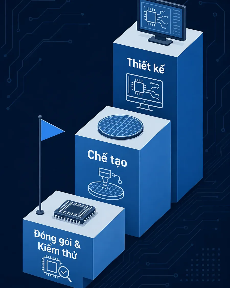 Semiconductor value ladder: design, fabrication, packaging and testing