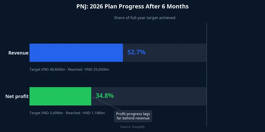 PNJ 2026 plan progress chart
