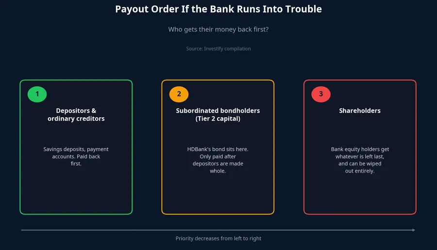 Payout order if the bank runs into trouble