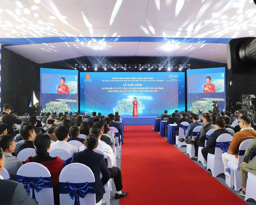 Groundbreaking ceremony for the 675-hectare Phu Binh Industrial Park in Thai Nguyen, developed by Kinh Bac