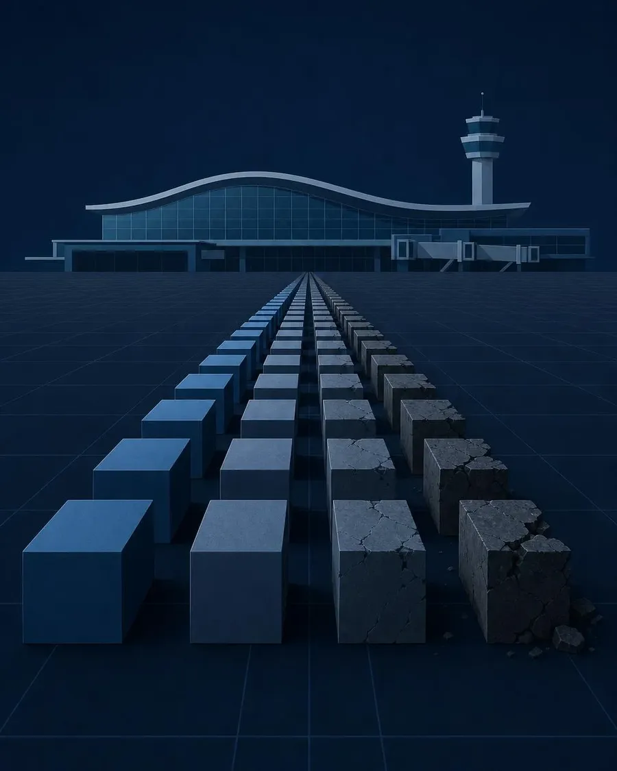Illustration of aviation infrastructure depreciation