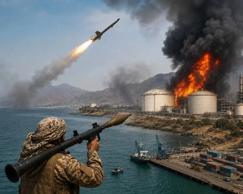 Saudi Aramco energy facility on fire after a Houthi attack