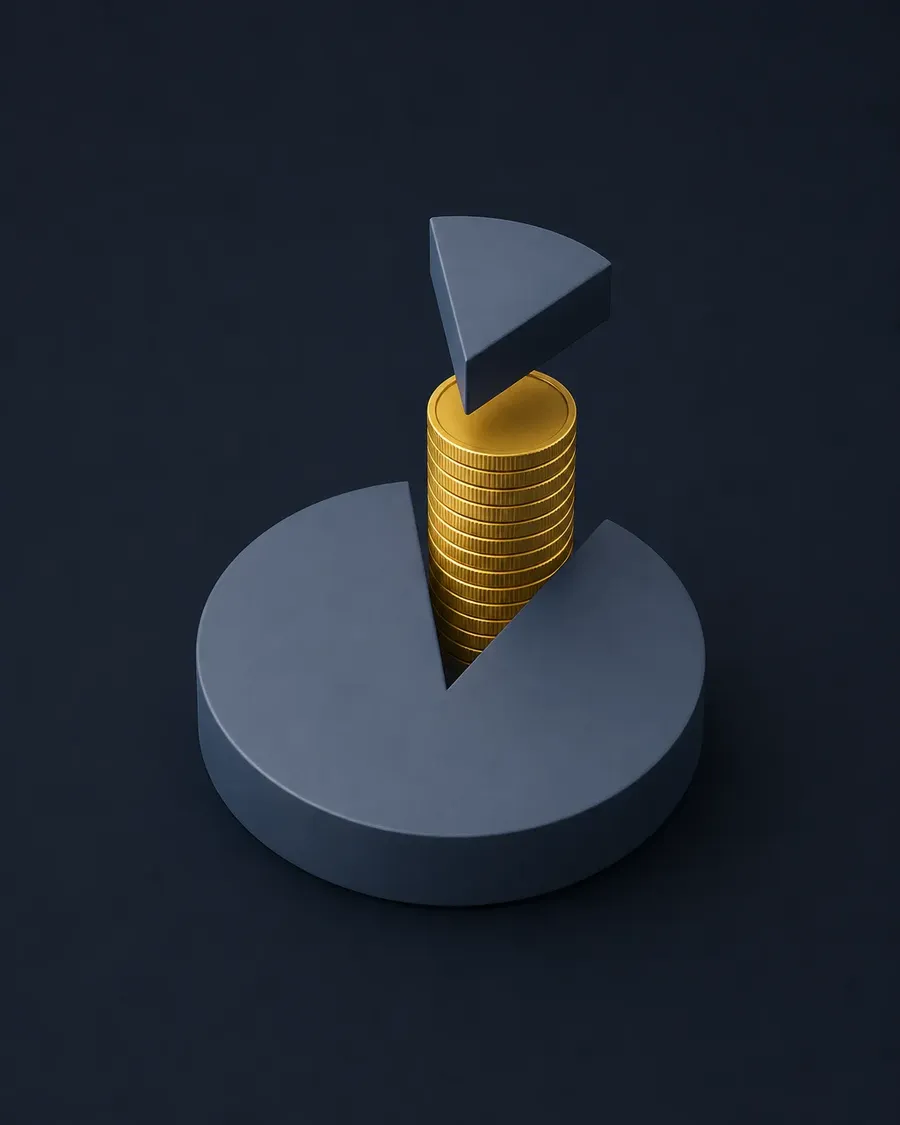 A dividend as a slice of value carved out into cash