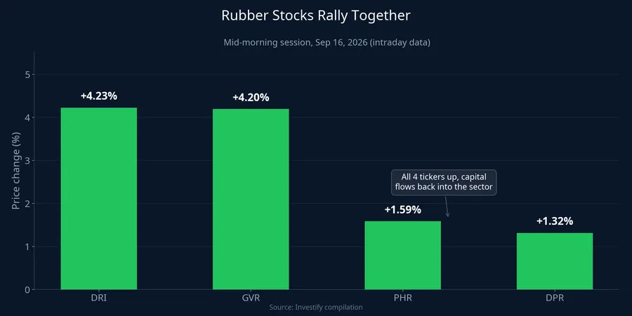 Rubber stock group rallies together, morning of September 16
