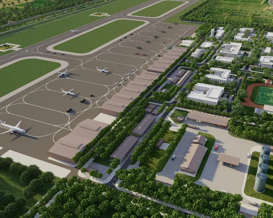 Rendering of Gia Binh International Airport