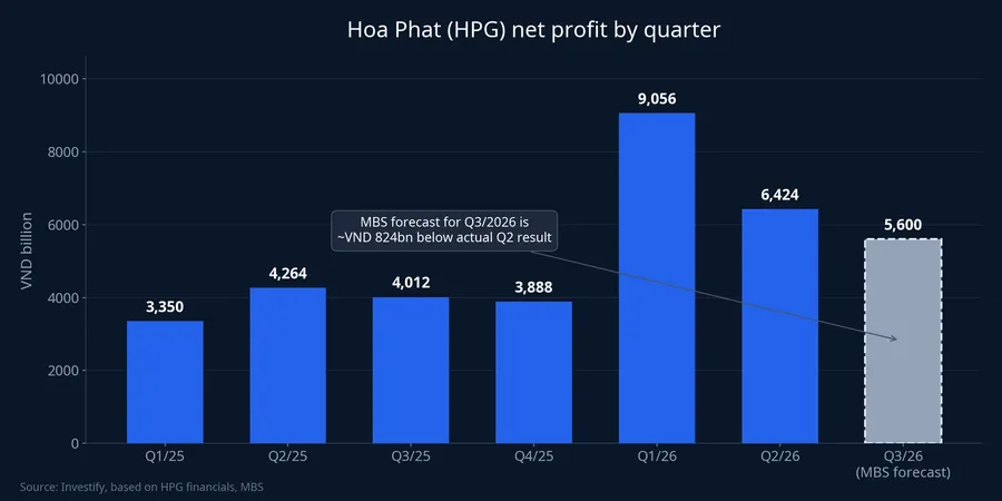 Hoa Phat net profit by quarter